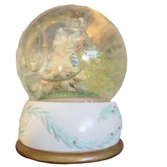 SAN FRANCISCO MUSIC BOX CO SNOW GLOBE RABBI MOUSE L'CHAYIM MUSICAL JEWISH - Picture 8 of 15